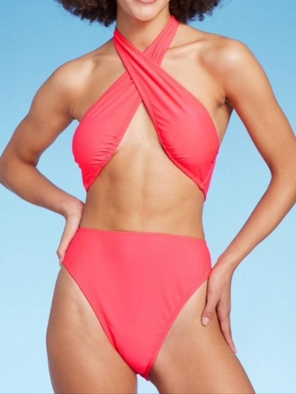 Nwt Wild Fable Neon Halter Onepiece
